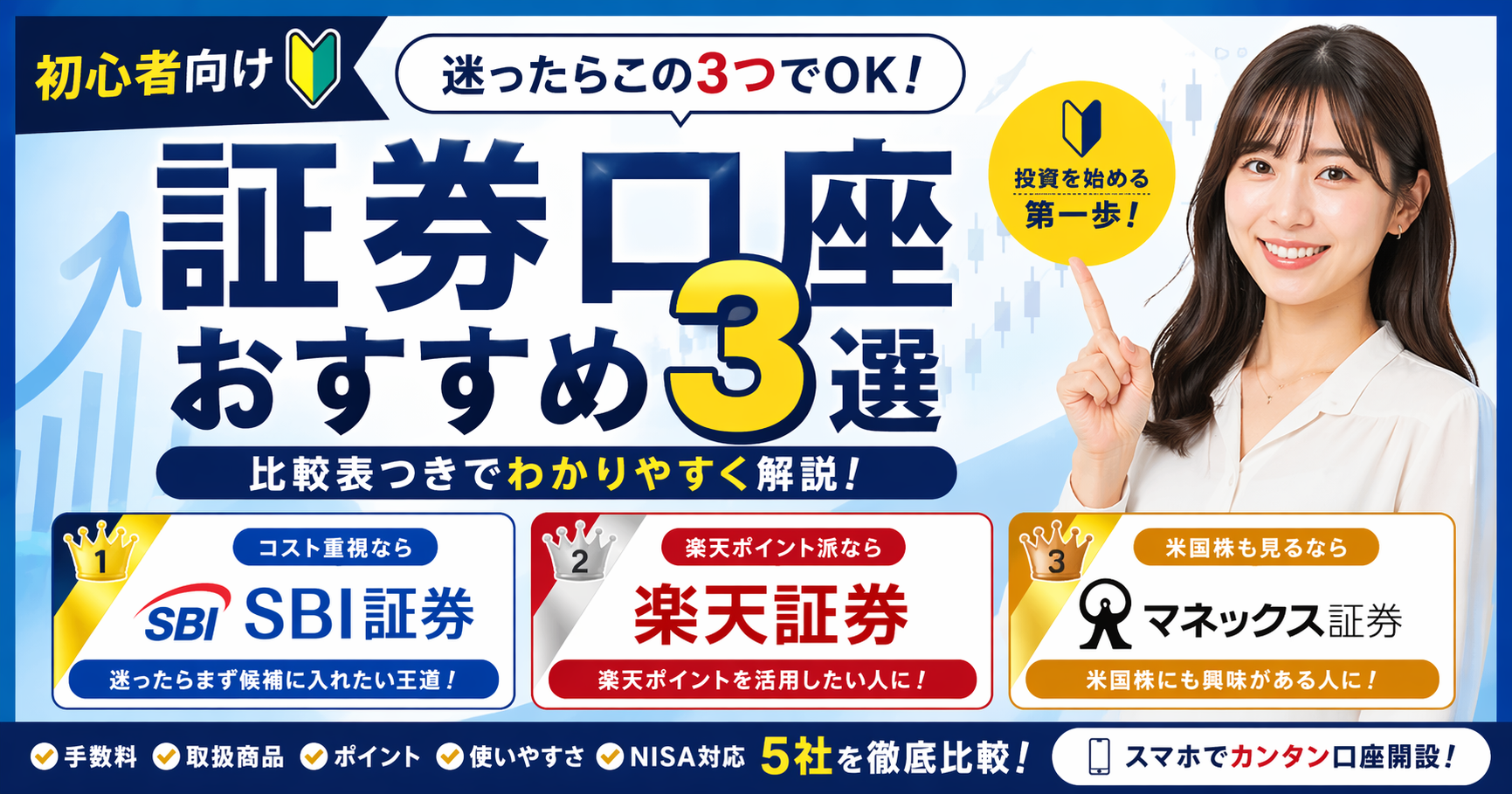 証券口座おすすめ3選